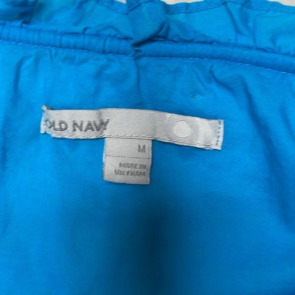 Old Navy Blouse Women's Size Medium. Turquoise Puff Long Sleeve Boho Top